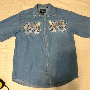 Vintage Y2K Lets Quizz again New York Denim Shirt M